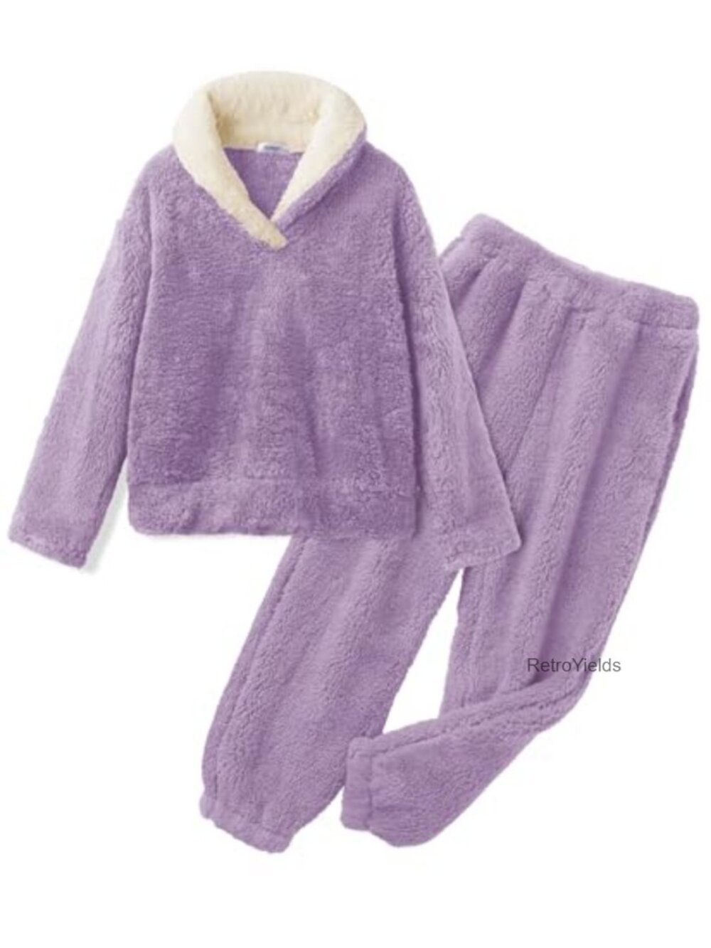 Girls 2 Piece Fleece Sweatshirt and Sweatpant Set Warm Winter Outfit